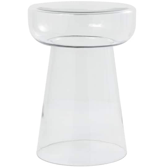 20" Glass Modern Side End Accent Table